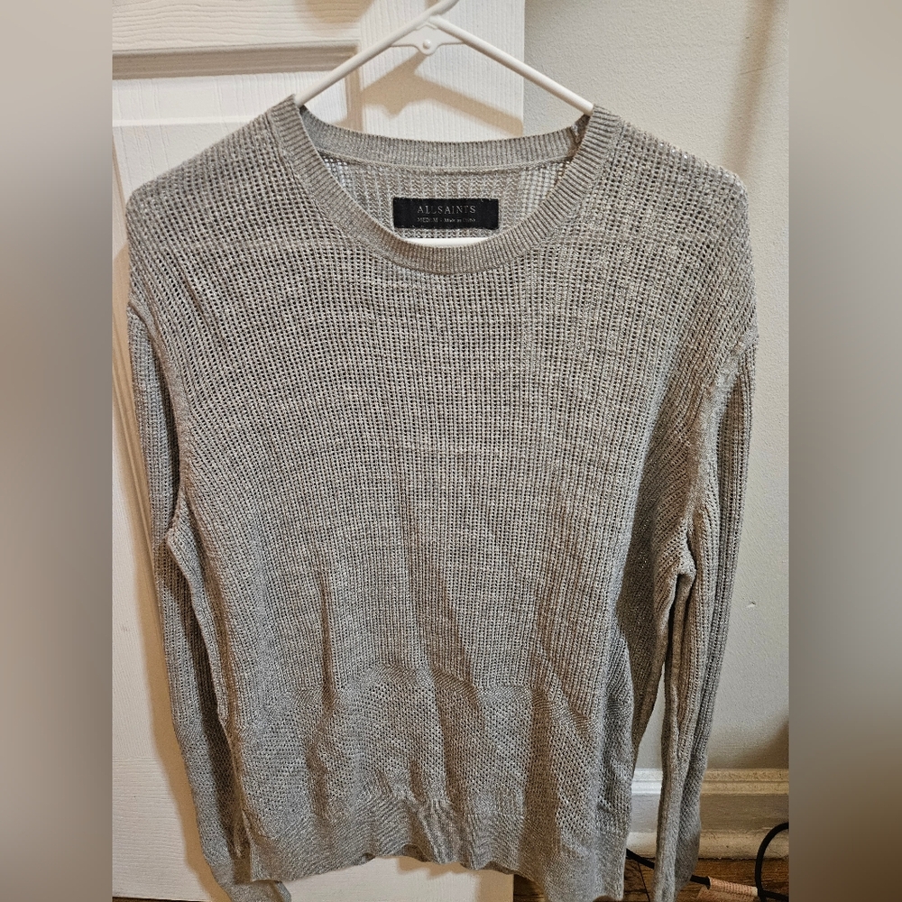 All Saints Gray Knit Sweater